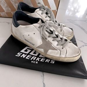 Golden Goose Superstar white and blue sz 36